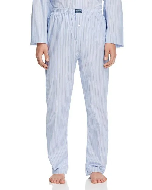 Andrew Polo Ralph Lauren Striped Pajama Pants in Blue