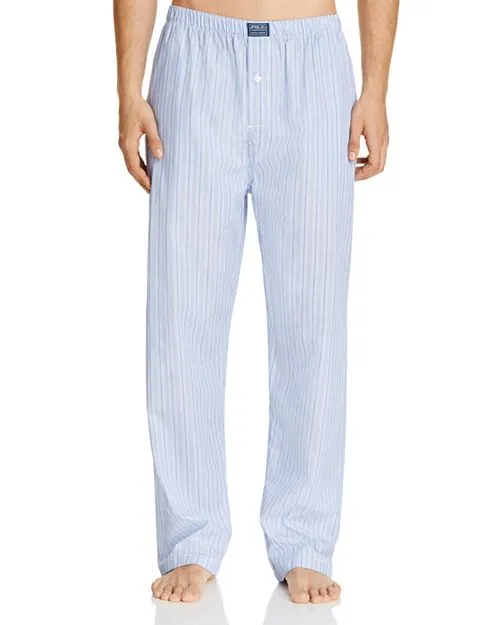 Andrew Polo Ralph Lauren Striped Pajama Pants in Blue