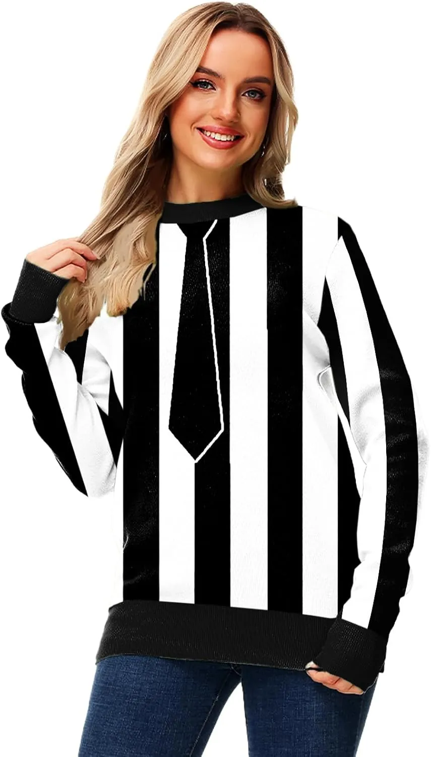 AOBUTE Women Winter Sweater Funny Printed Long Sleeve Holiday Knit Pullover