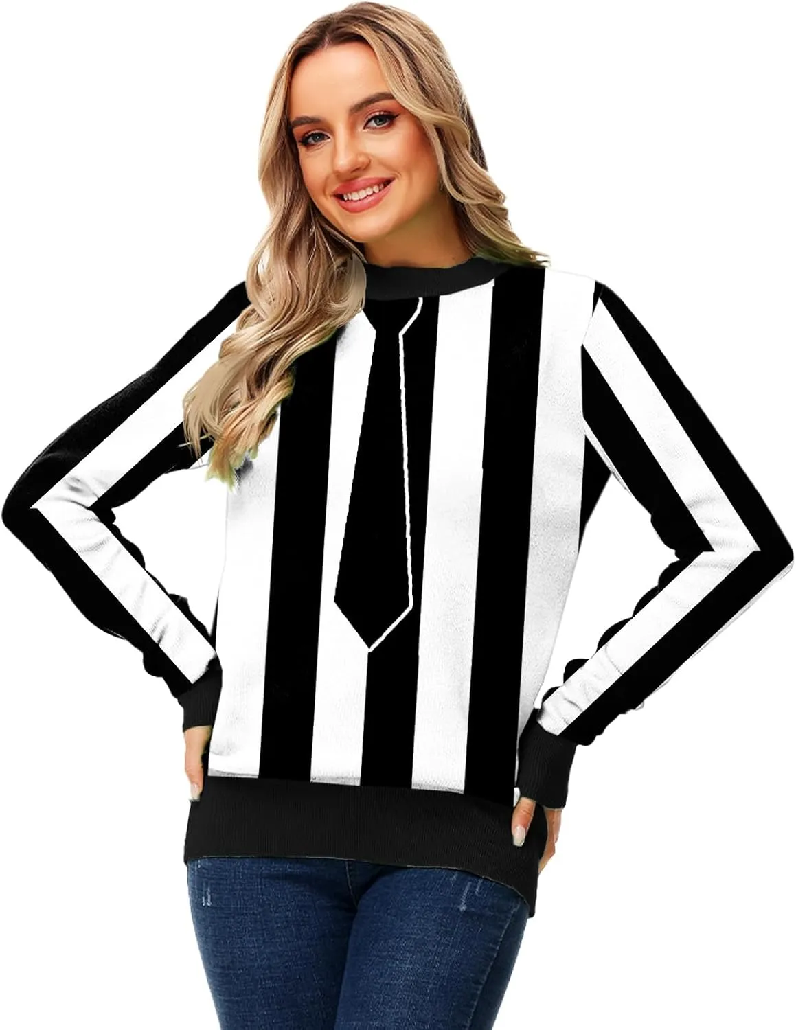 AOBUTE Women Winter Sweater Funny Printed Long Sleeve Holiday Knit Pullover