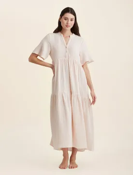 Ashley Textured Cotton Maxi Nightdress