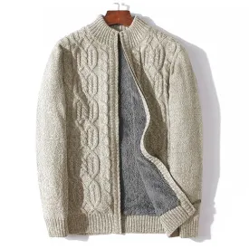 Ashore Shop Mens Thick Warm Winter Cardigan Turtleneck Sweater