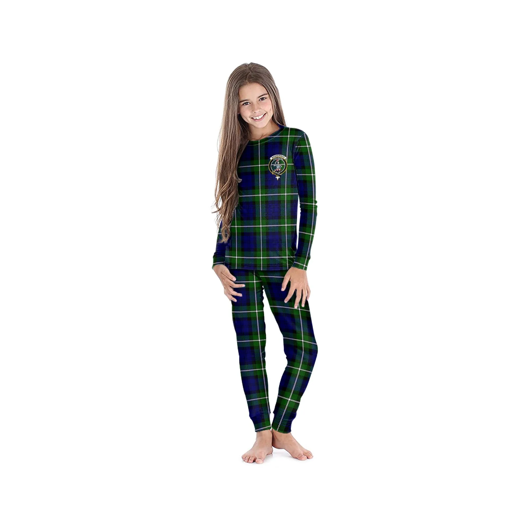 Bannerman Tartan Pajamas Family Set with Family Crest