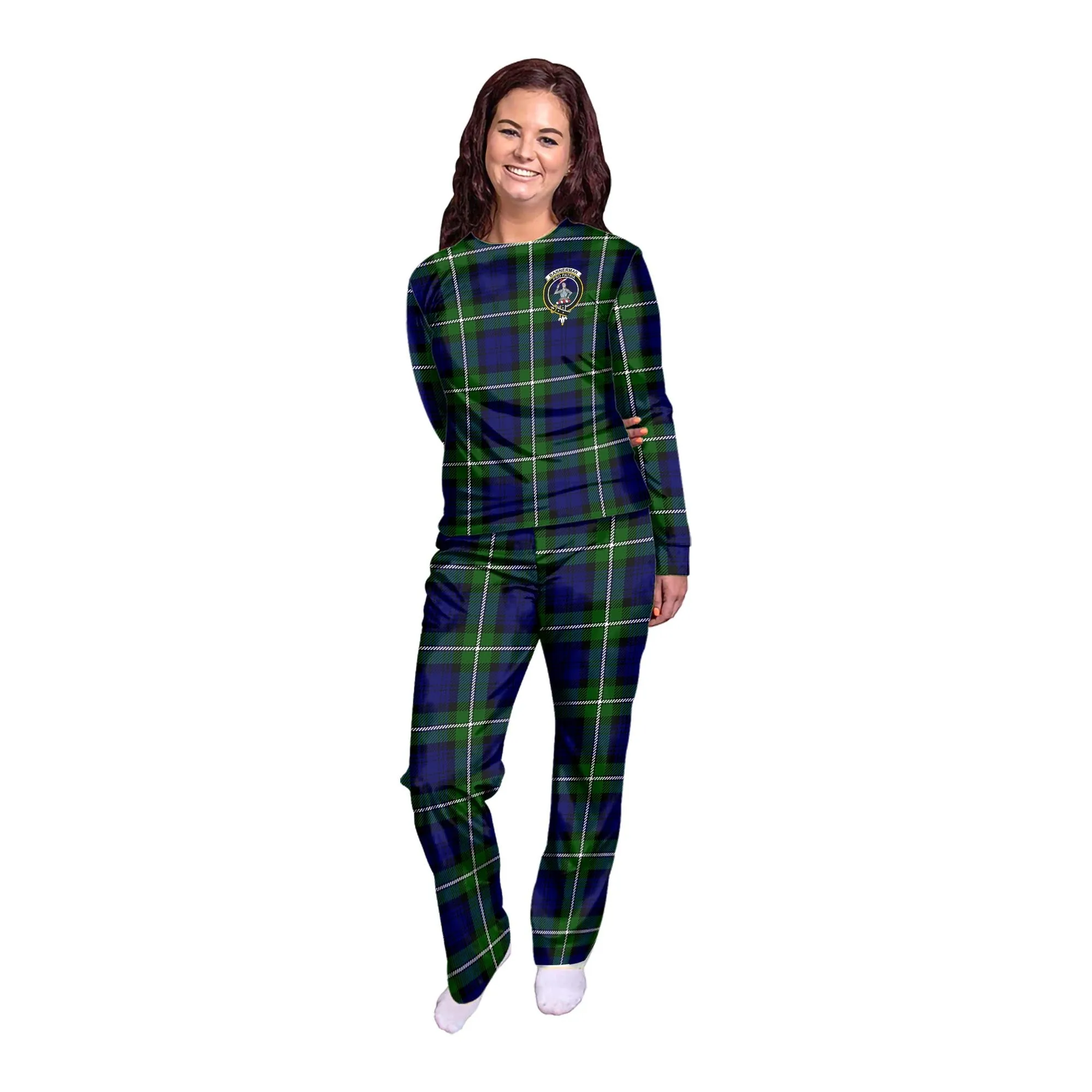 Bannerman Tartan Pajamas Family Set with Family Crest