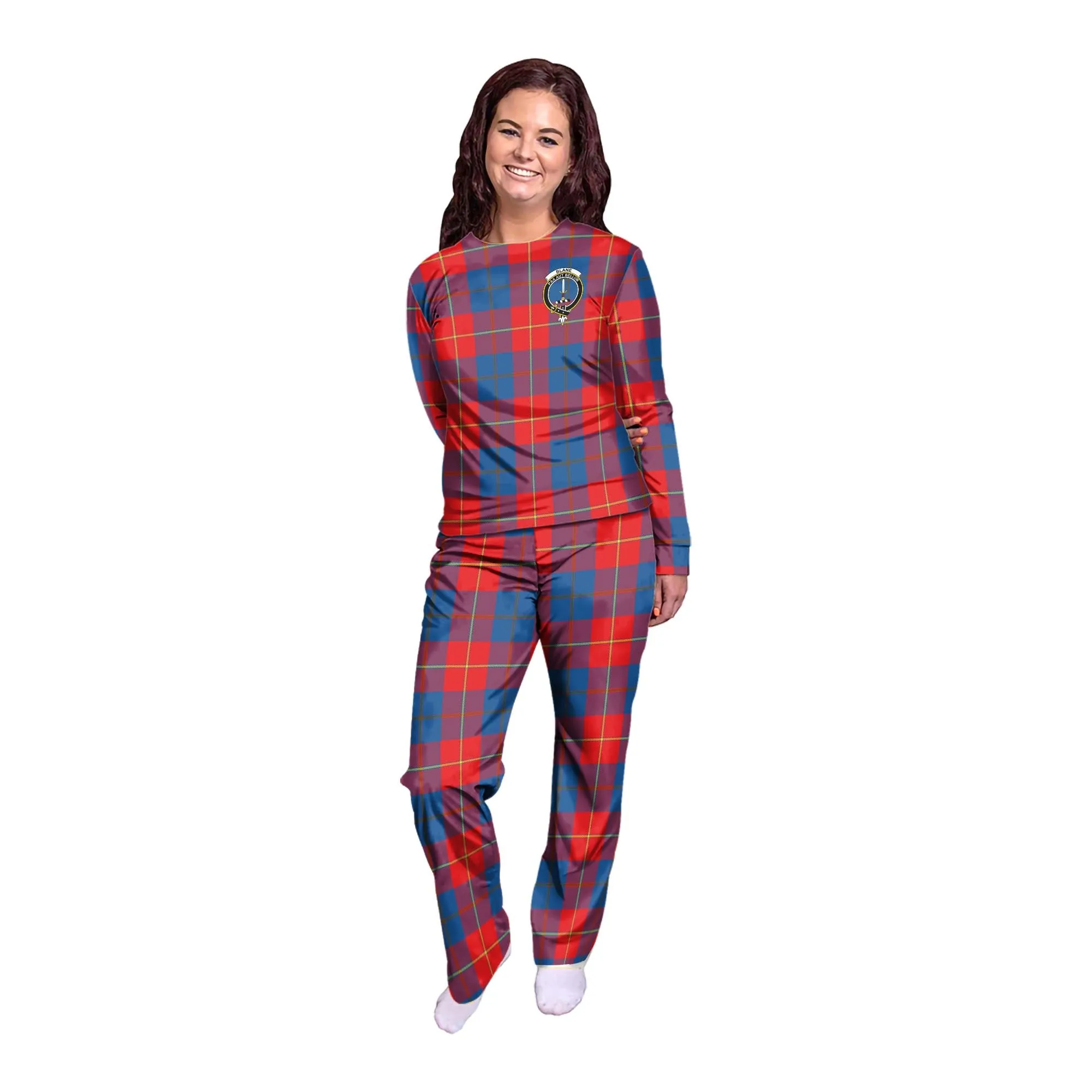 Blane Tartan Pajamas Family Set with Family Crest