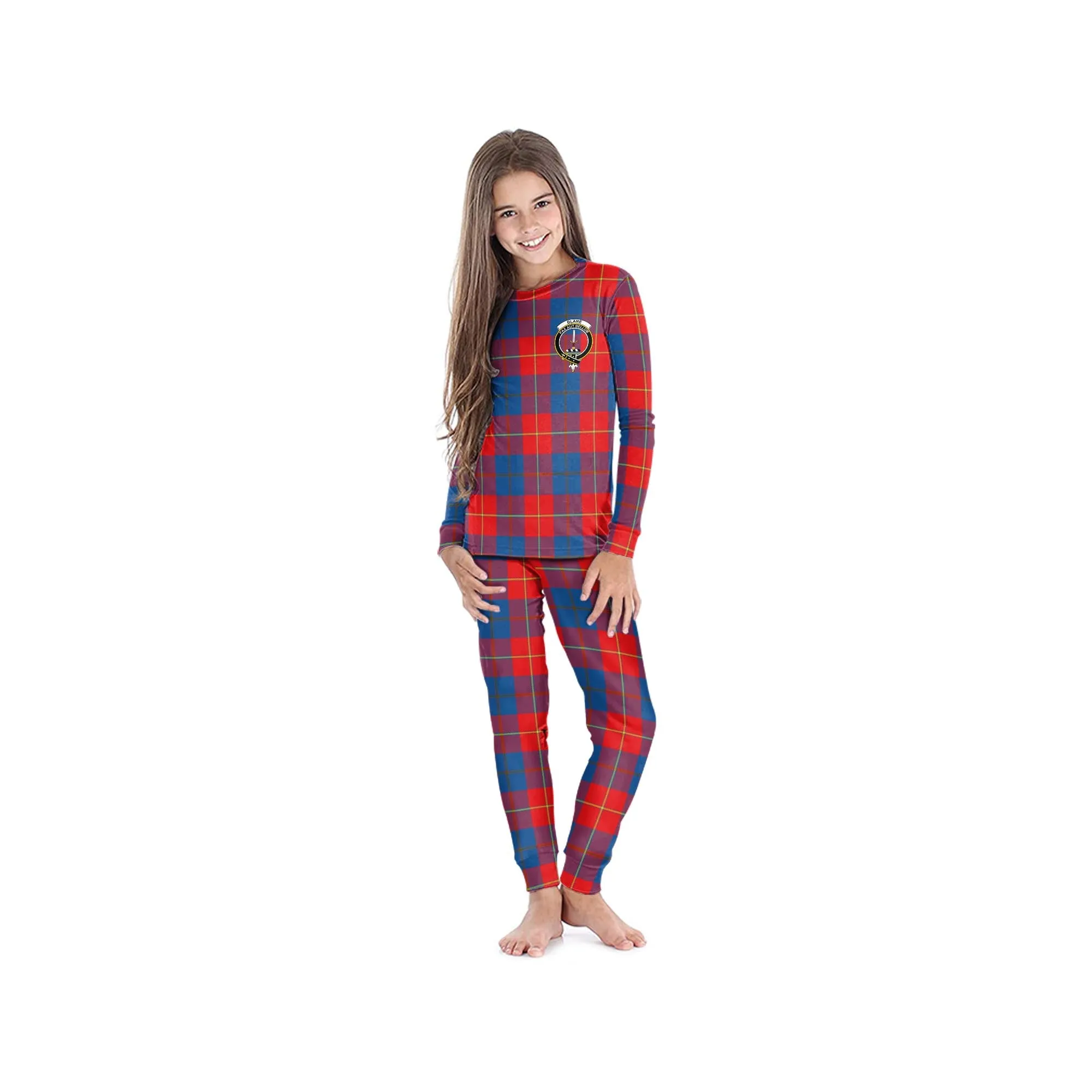 Blane Tartan Pajamas Family Set with Family Crest