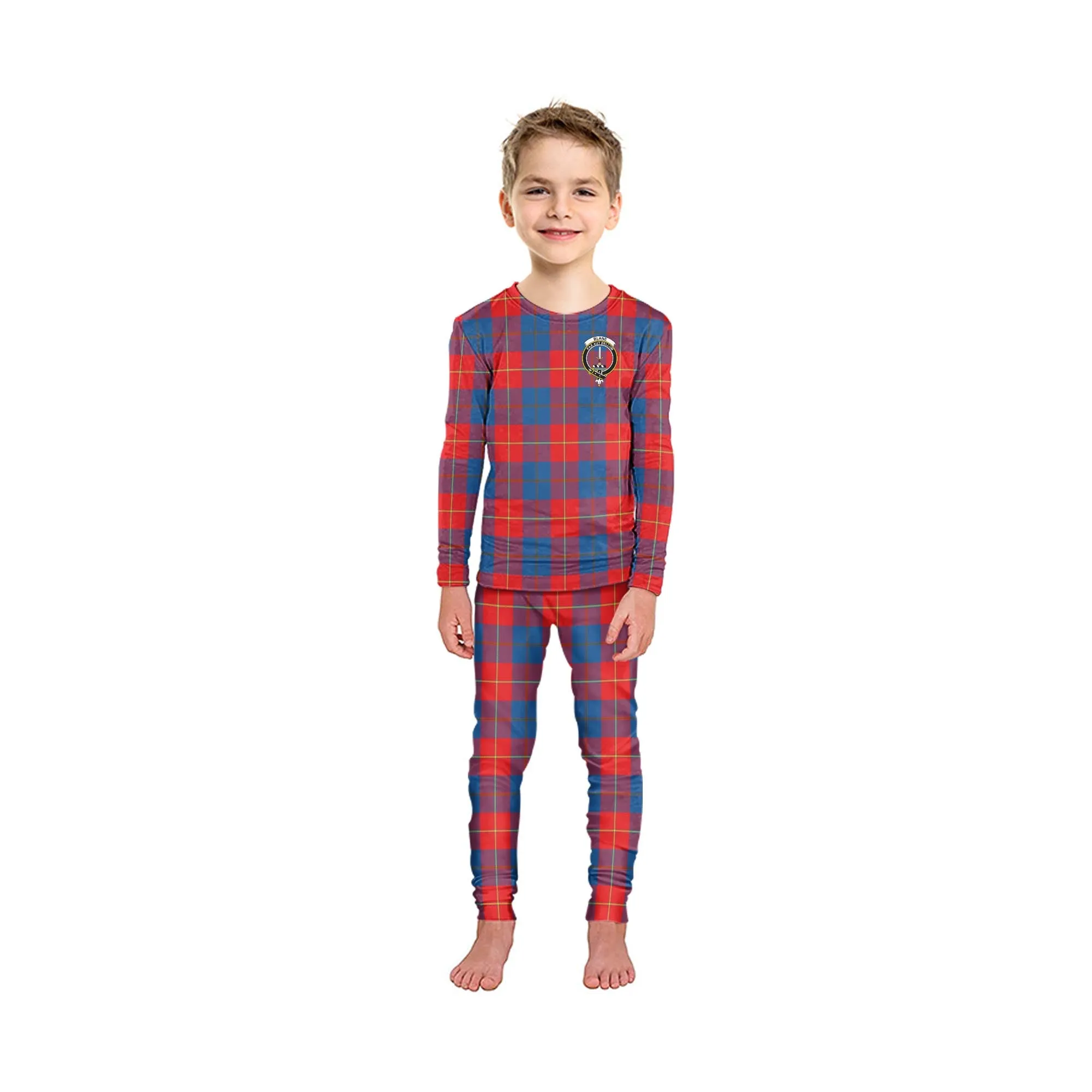 Blane Tartan Pajamas Family Set with Family Crest