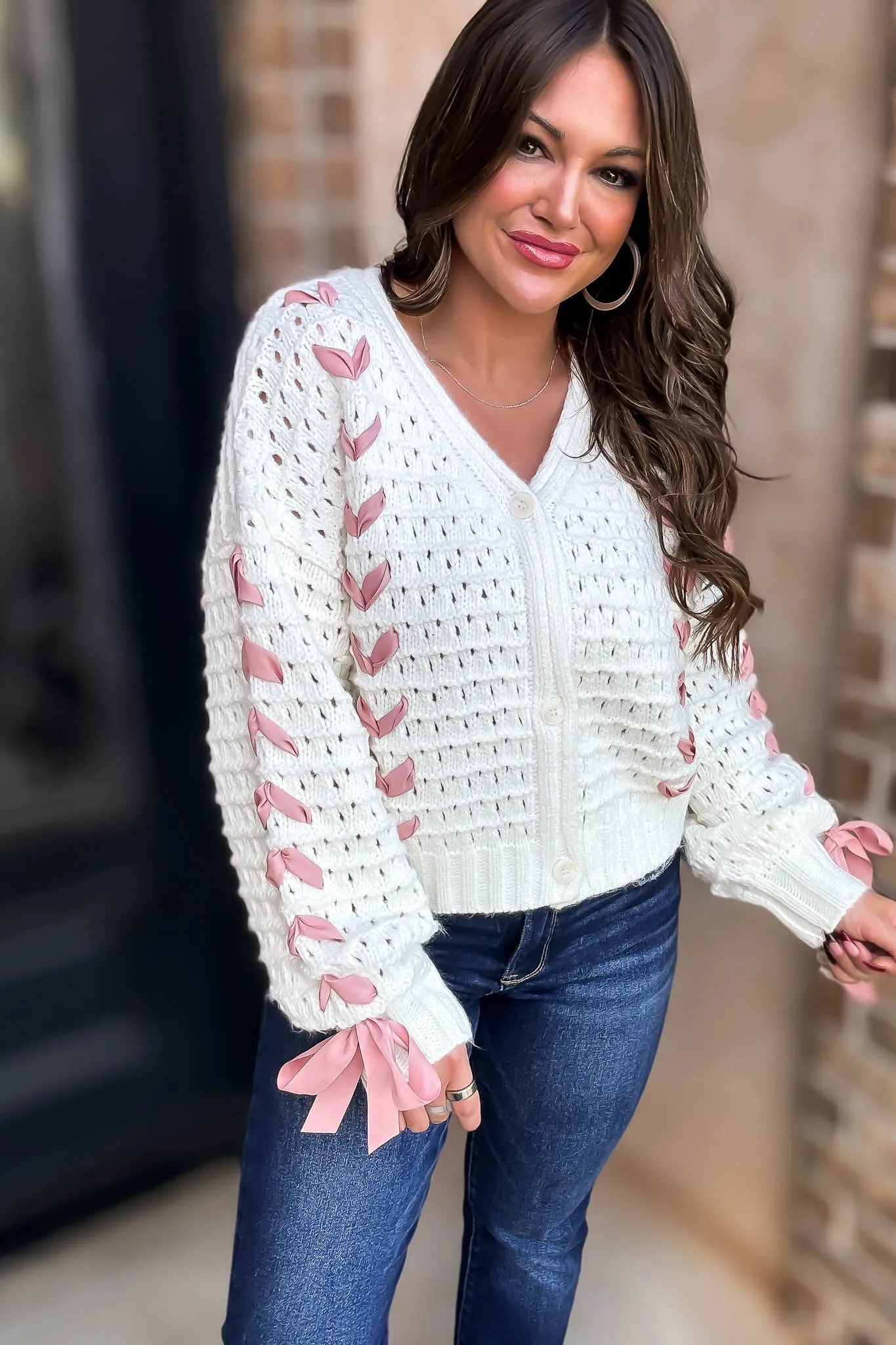 Bow Sweater Cardigan
