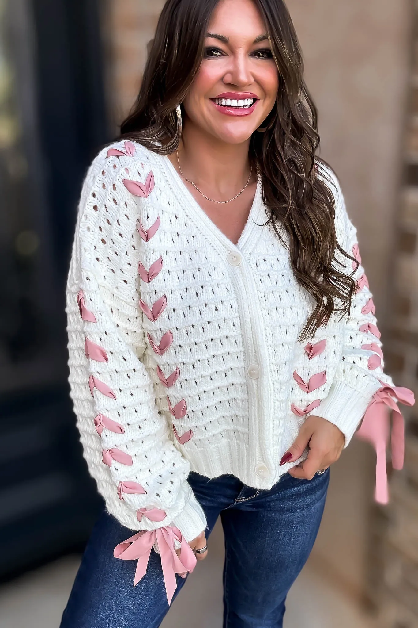 Bow Sweater Cardigan