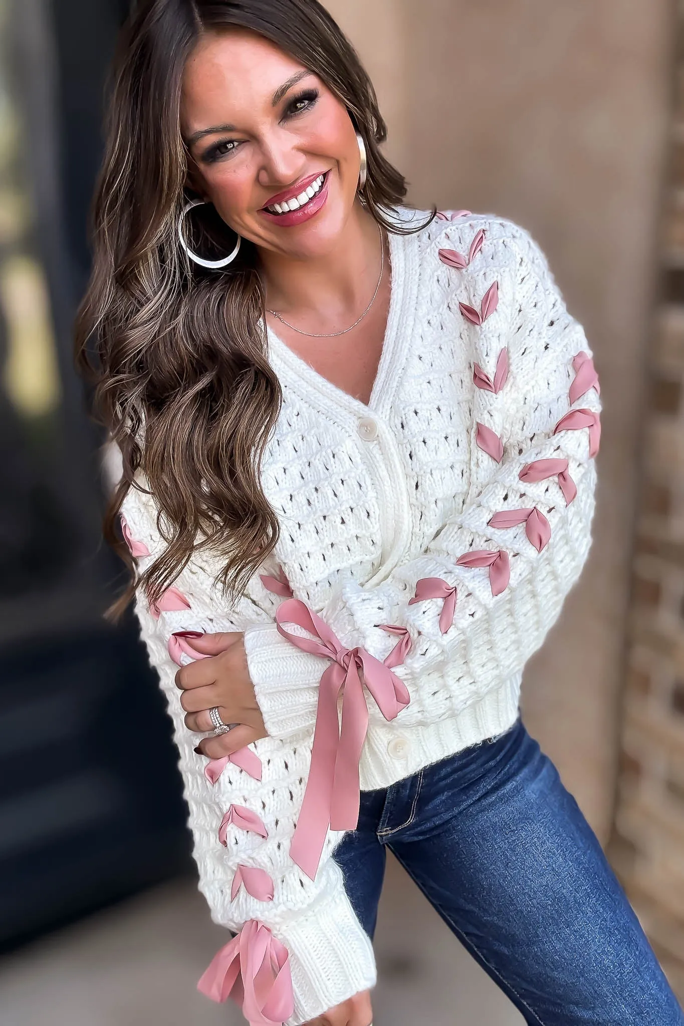 Bow Sweater Cardigan