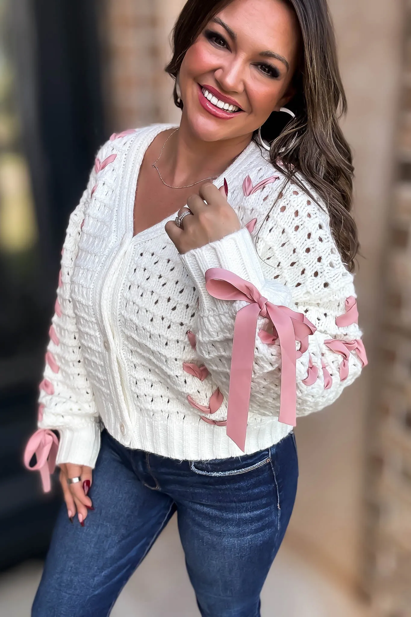 Bow Sweater Cardigan