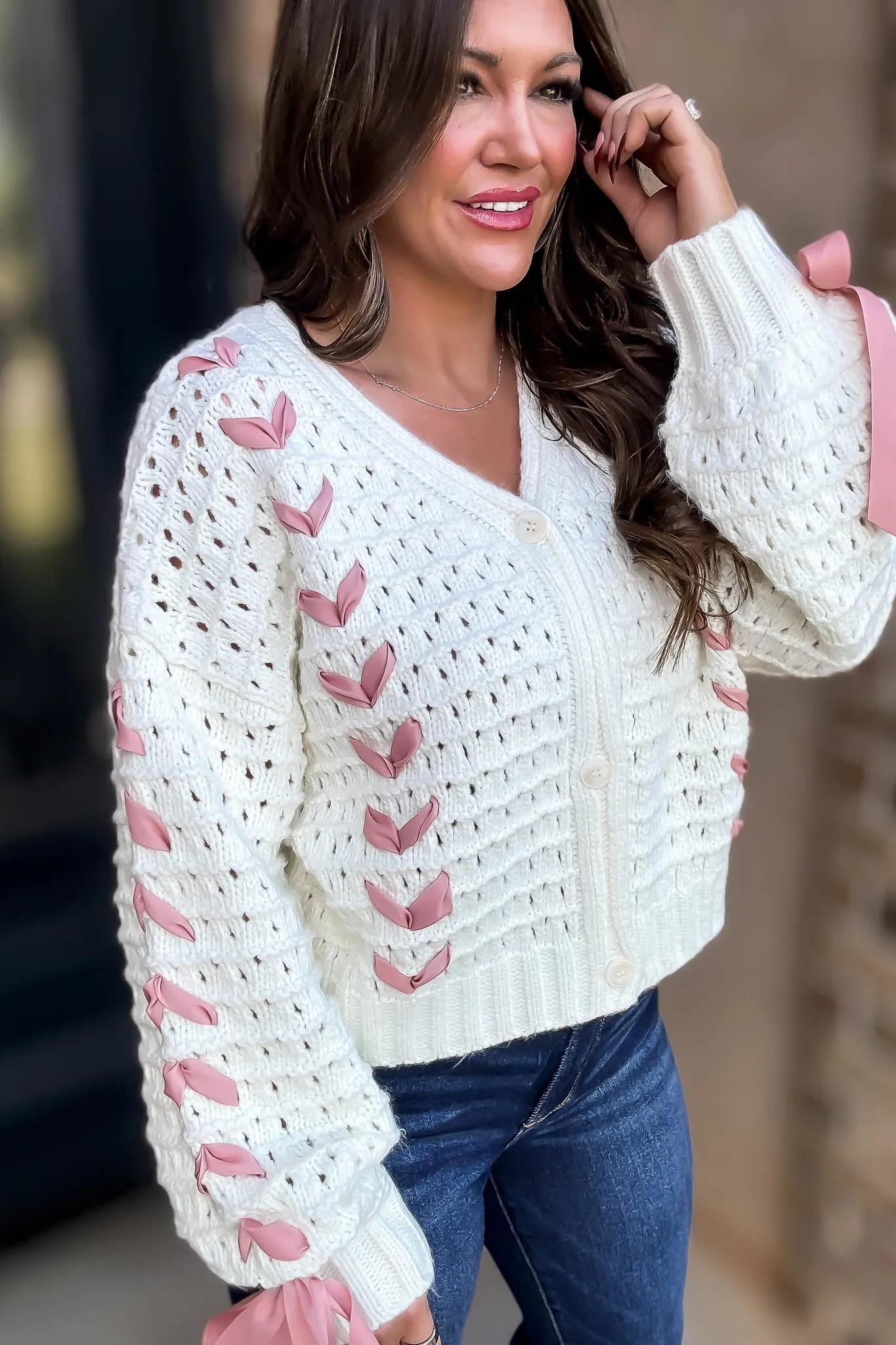 Bow Sweater Cardigan