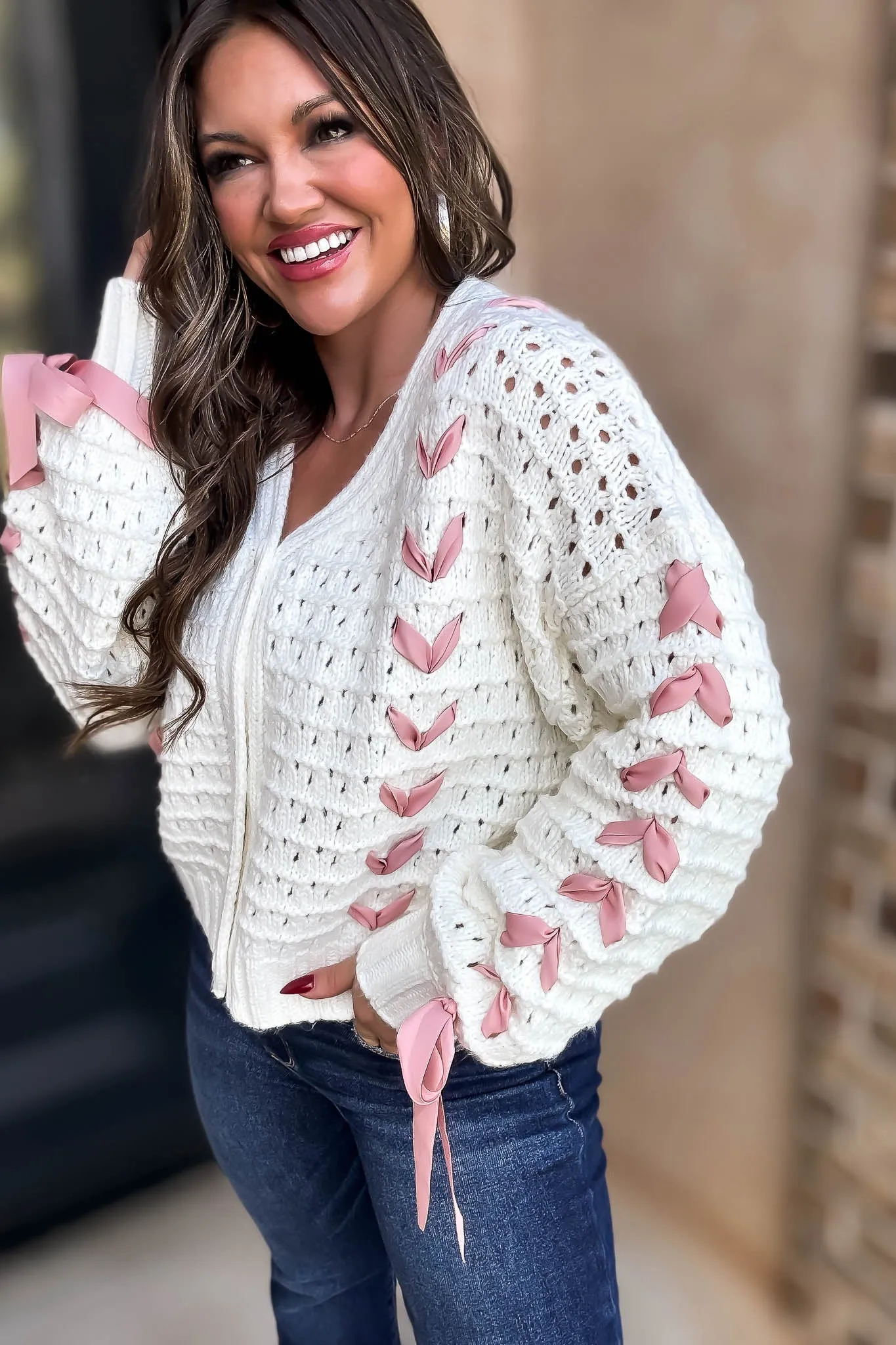 Bow Sweater Cardigan
