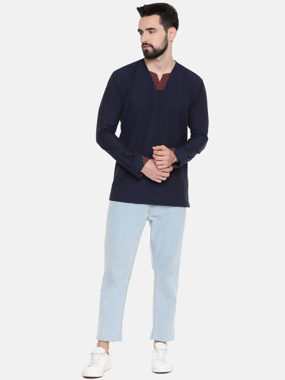 Bue Cotton Short Kurta - MMSK062