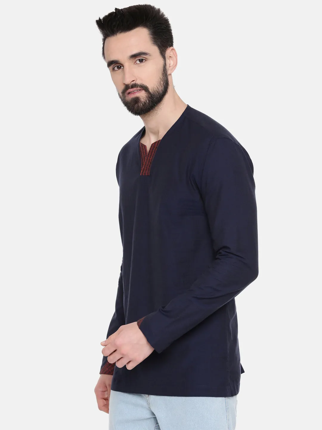 Bue Cotton Short Kurta - MMSK062