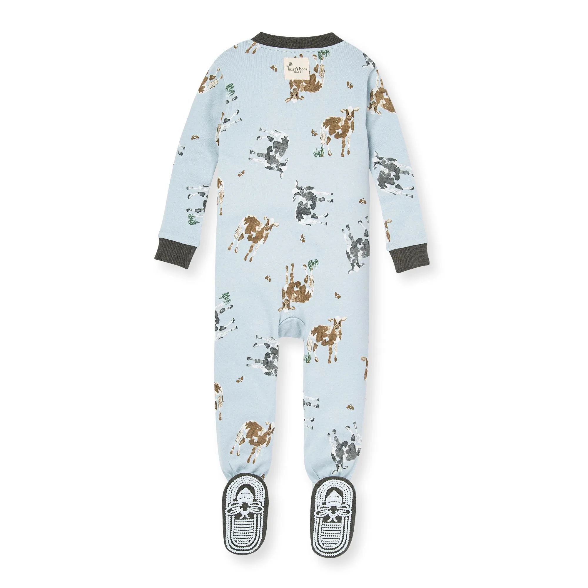 Burt's Bees Organic Baby One-Piece Sleeper Mr. Moo