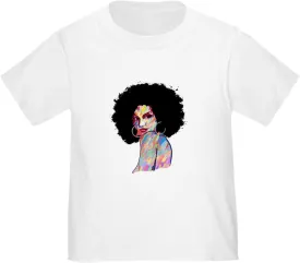 CafePress Artistic Black Woman Hand Painted African T Shirt Cute Toddler Graphic Tee, 100% Cotton