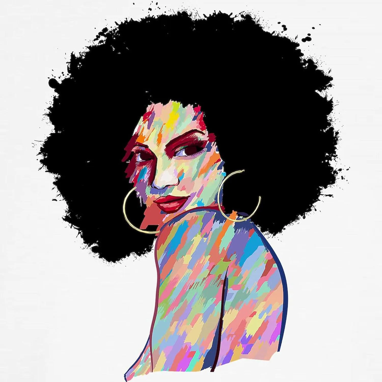 CafePress Artistic Black Woman Hand Painted African T Shirt Cute Toddler Graphic Tee, 100% Cotton