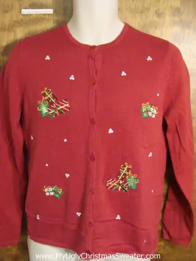 Cheap Red Cute Holiday Sweater with Gifts