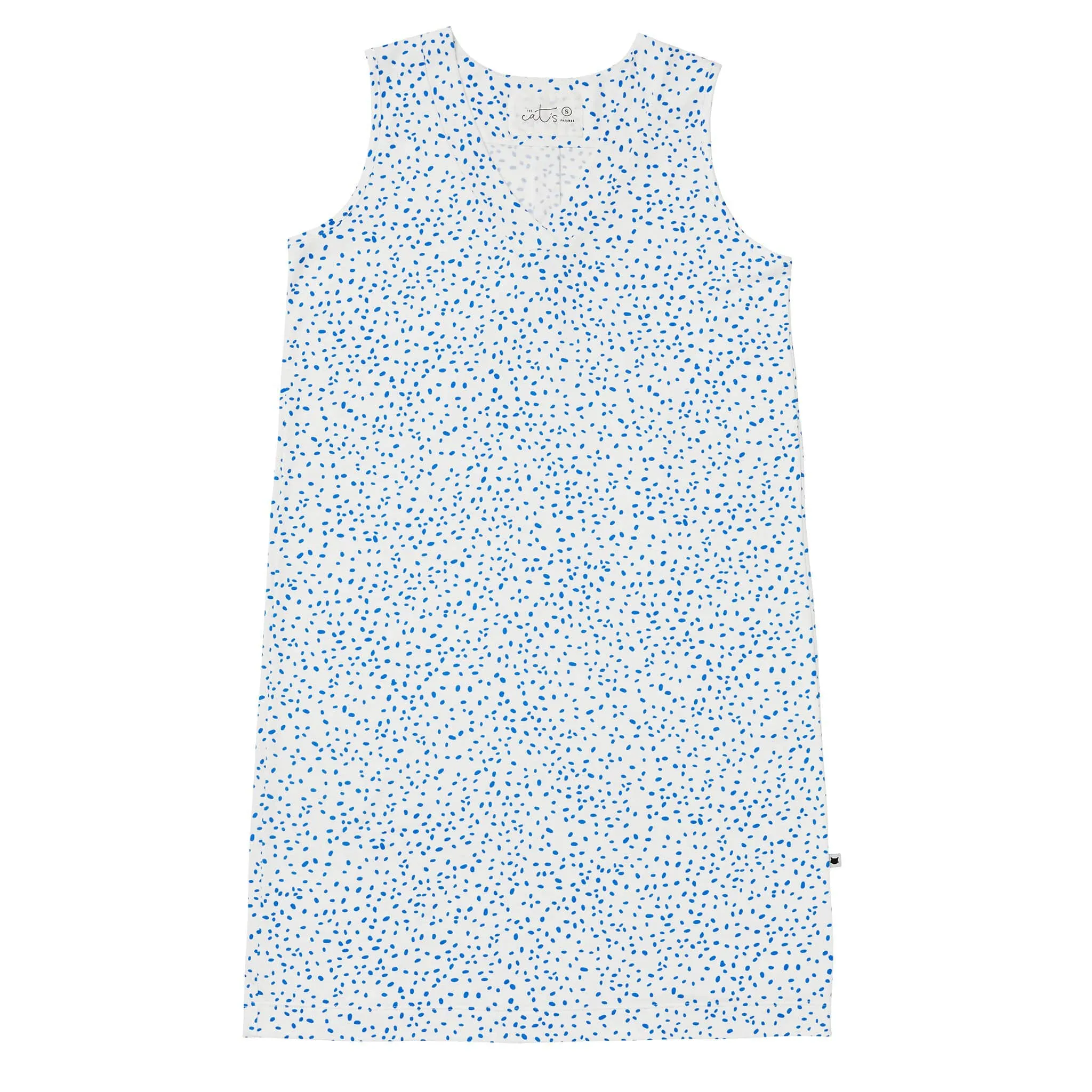 Confetti Dot Pima Knit Nightgown - Blue
