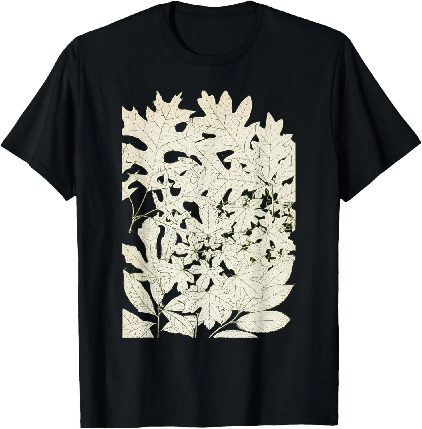 Cool Botanical Illustrations, Leaves and Flowers from Nature T-Shirt