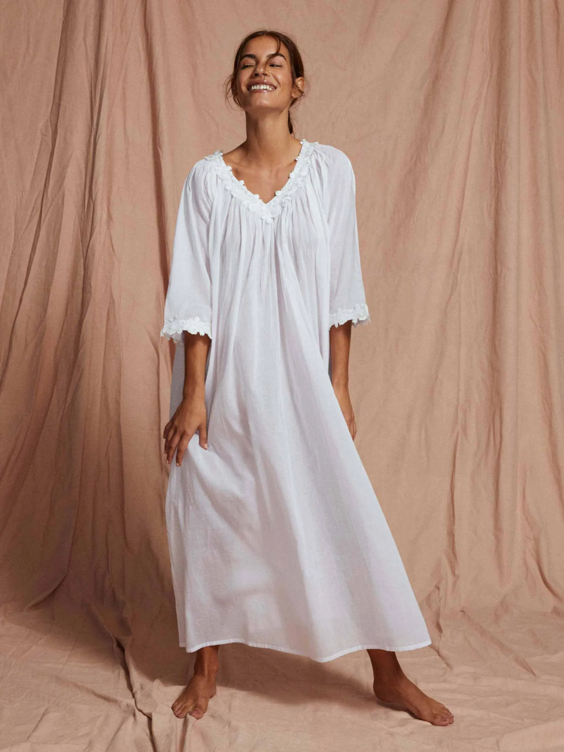 Cotton full length Julia nightdress