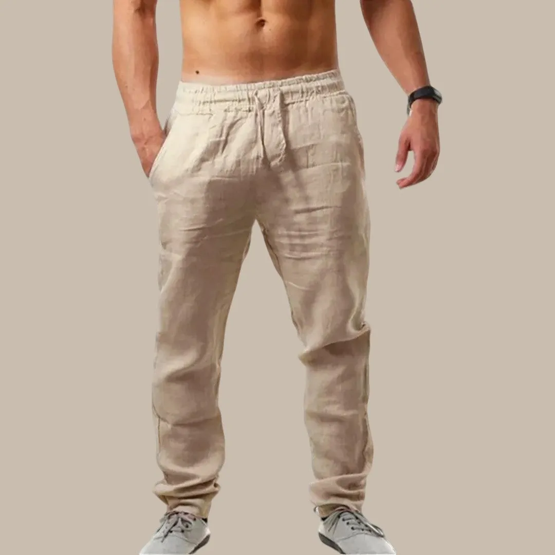 Cotton Linen Summer Solid Pants
