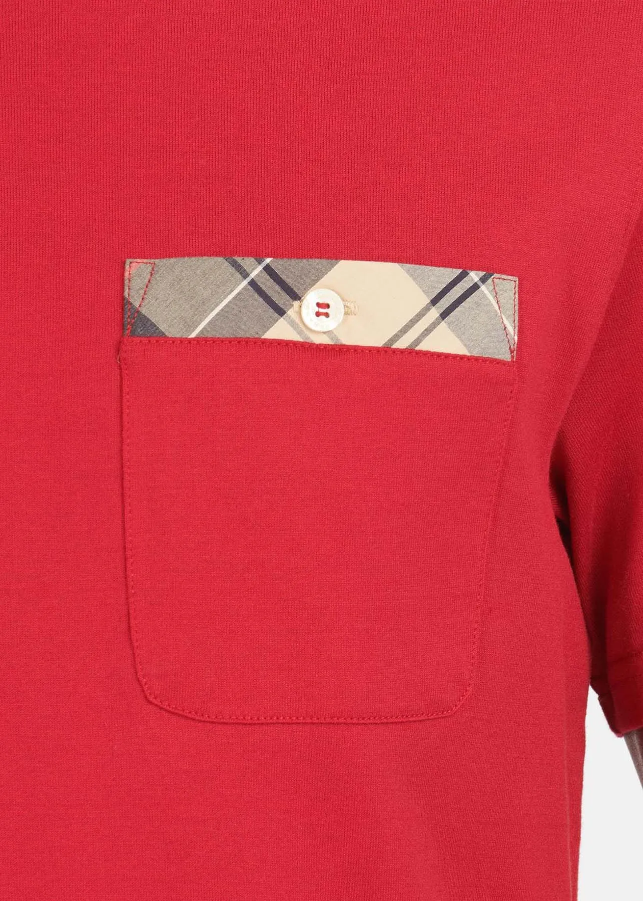 Durness pocket tee - chilli red