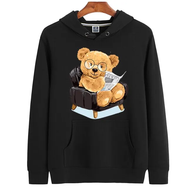 Eco-Friendly Leisure Bear Hoodie