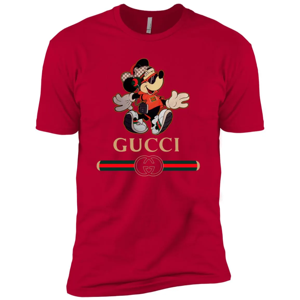 Gucci Mickey Fashion Stylelist Music T-shirt Men Short Sleeve T-Shirt