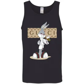 Gucci Rabbit Smoking Funny T-shirt Men Cotton Tank