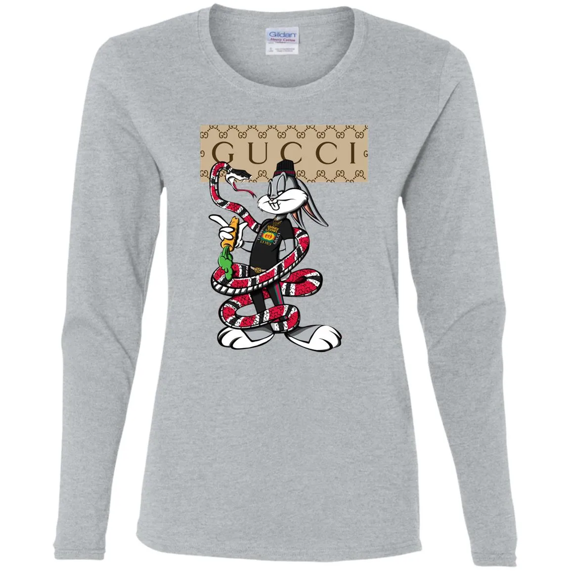 Gucci Rabbit Snake Gift Birthday T-shirt Women Long Sleeve Shirt