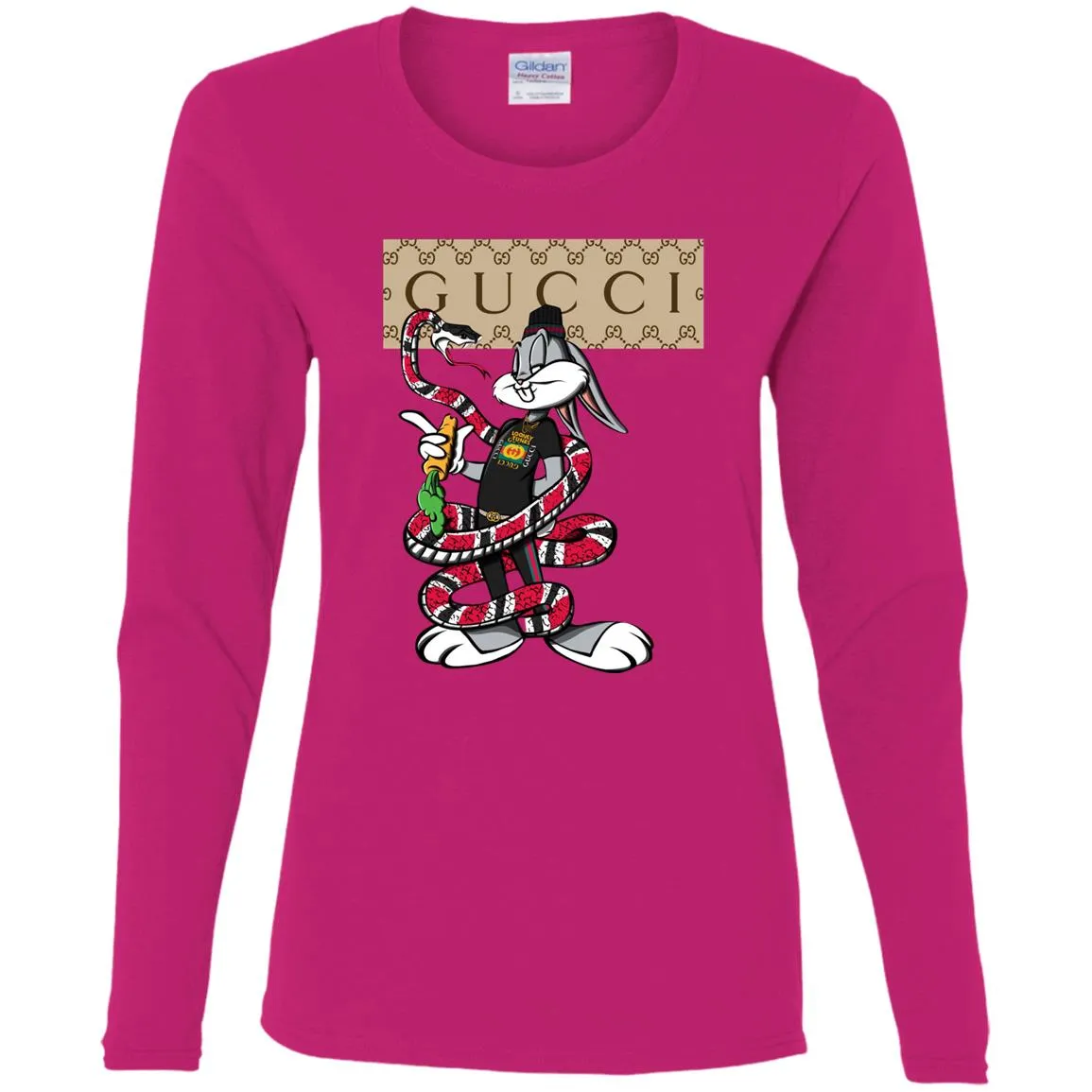 Gucci Rabbit Snake Gift Birthday T-shirt Women Long Sleeve Shirt