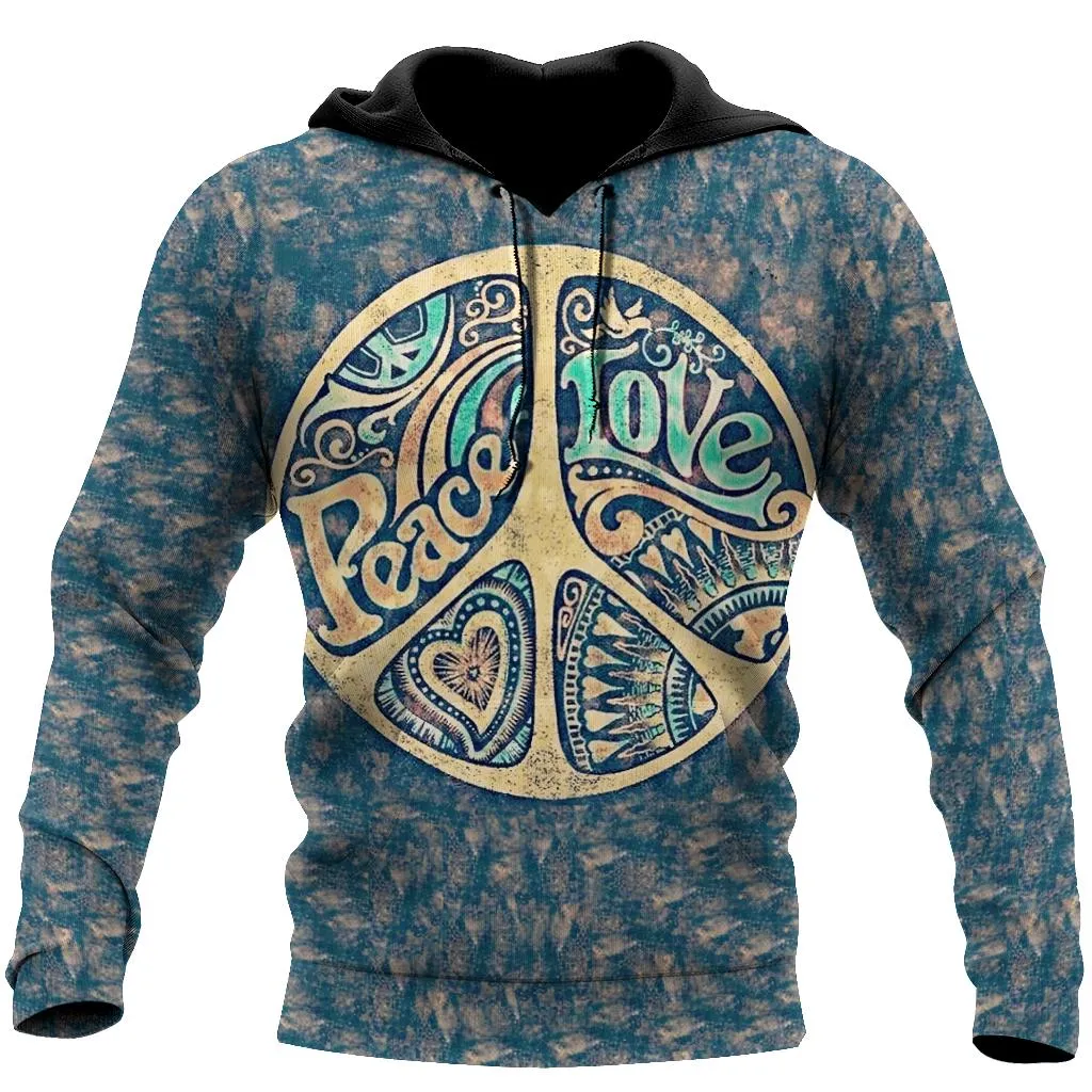 Hippie Peace Love Hoodie Hippie Hoodie To Boyfriend