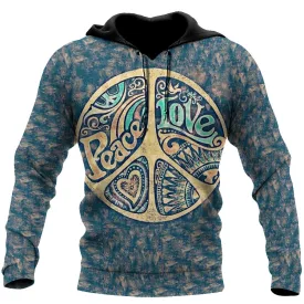 Hippie Peace Love Hoodie Hippie Hoodie To Boyfriend