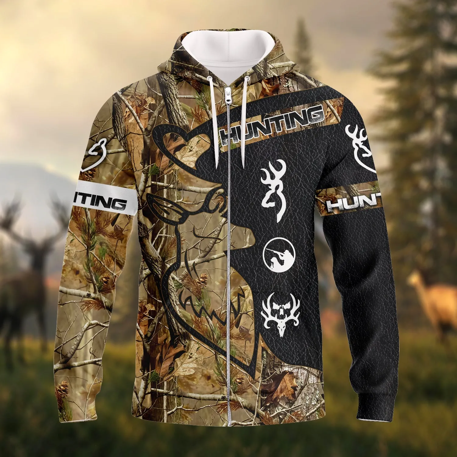 Hunting Pattern 3D All Printed Christmas Shirt, Sweatshirt Hoodie for Hunting Lovers