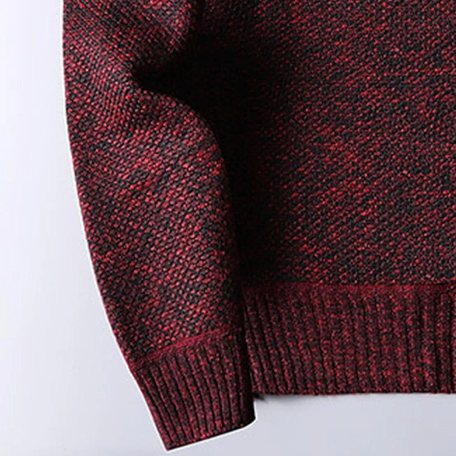 JEShifangjiusu Men'S Quarter Zip Velvet Sweater Slim Fit Casual Knitted Turtleneck Pullover Mock Neck Ribbed Polo Sweater
