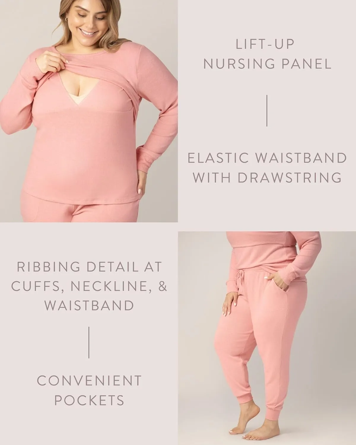 Kindred Bravely Zoe Nursing Pajama & Lounge Set, Postpartum Pajamas