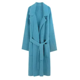 Knitting cardigan thicken long sweater coat for women