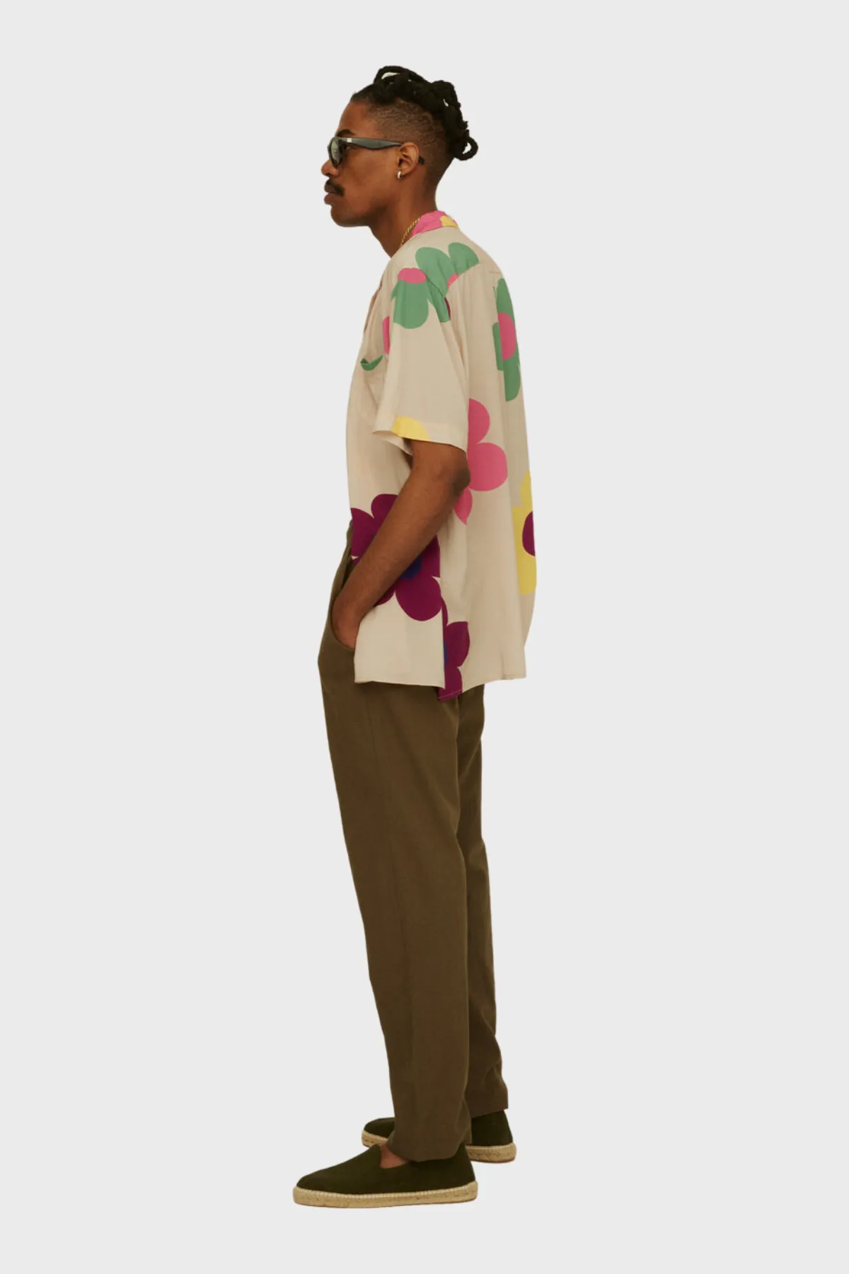 Linen Long Pant in Army