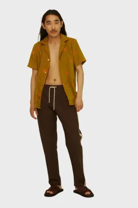 Linen Long Pant in Brown