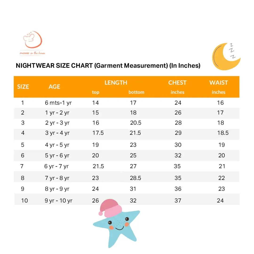 Little Clouds- Unisex Kids Cotton Nightwear