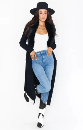 Lombardi Long Cardi-Blk