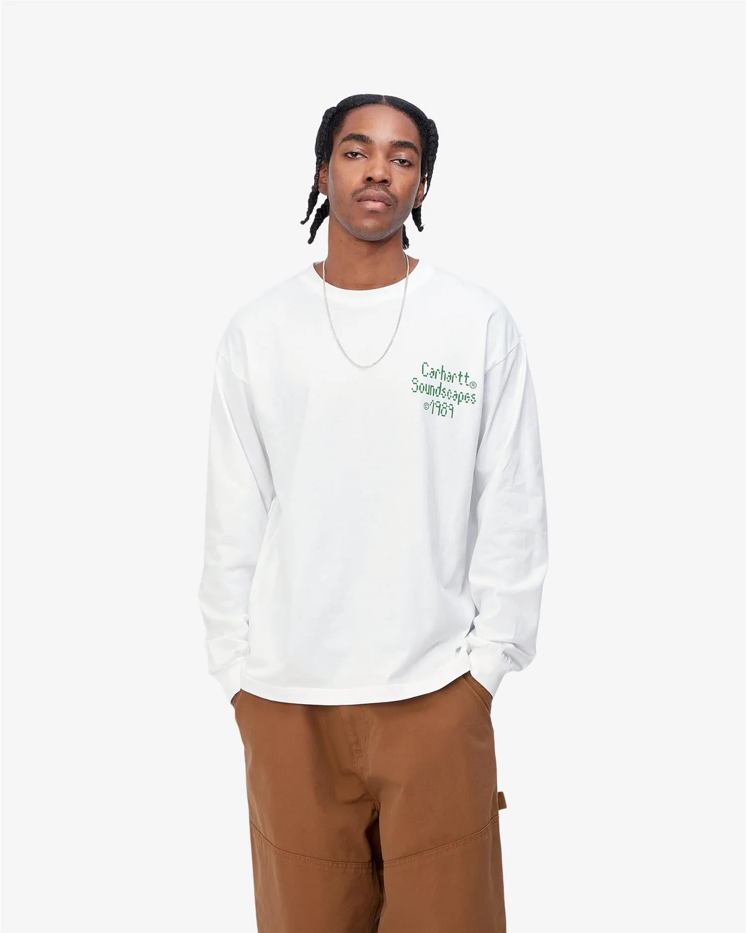 L/S SOUNDFACE T-SHIRT - WHITE