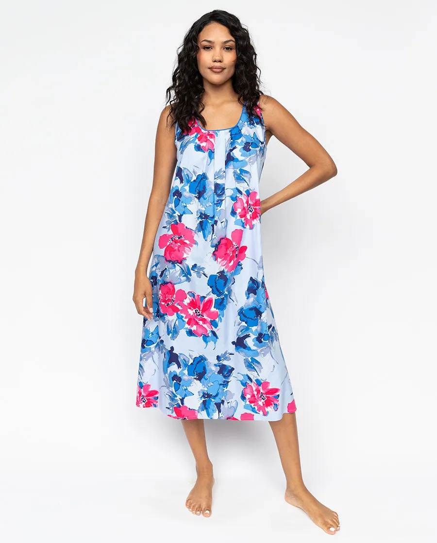 Lyla Womens Floral Print Long Nightdress