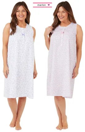 Marlon Ladies Floral Sleeveless Nightdress