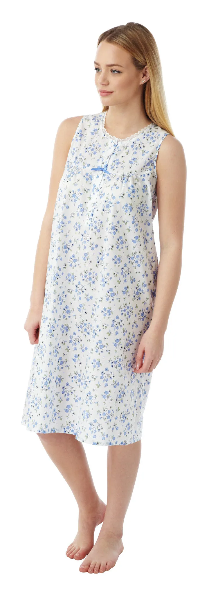 Marlon Ladies Floral Sleeveless Nightdress