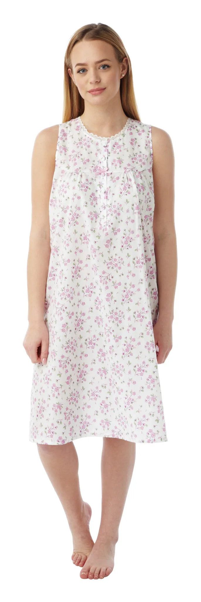 Marlon Ladies Floral Sleeveless Nightdress