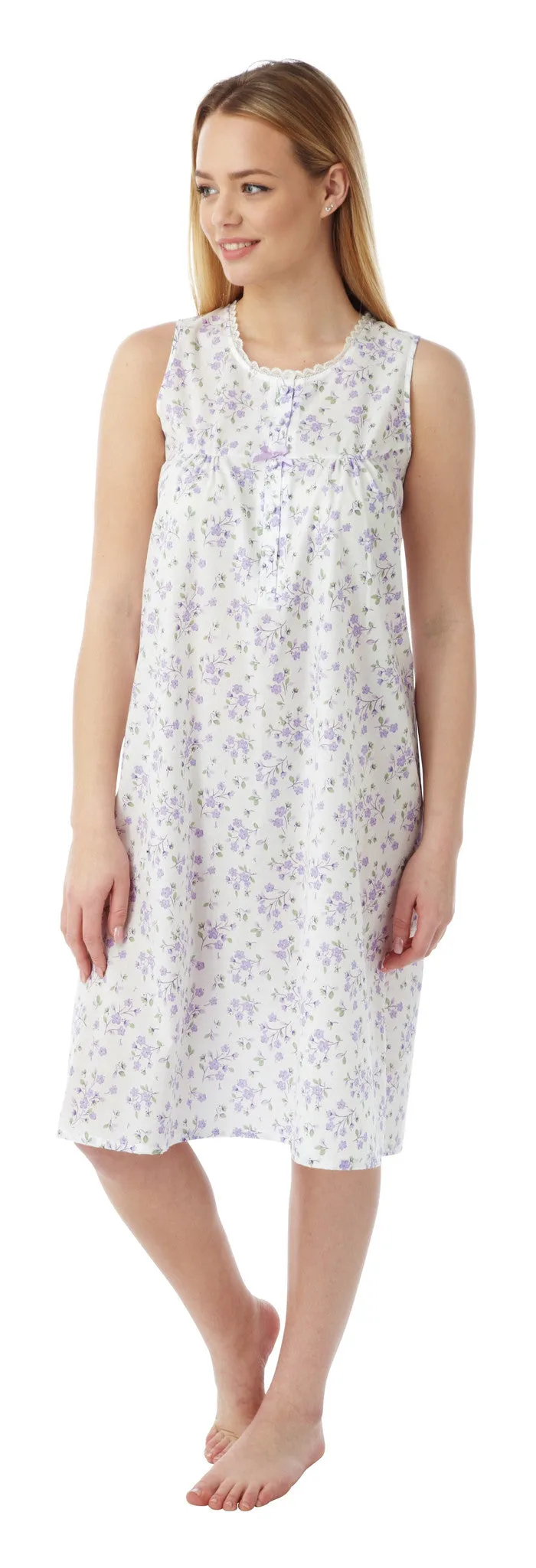 Marlon Ladies Floral Sleeveless Nightdress