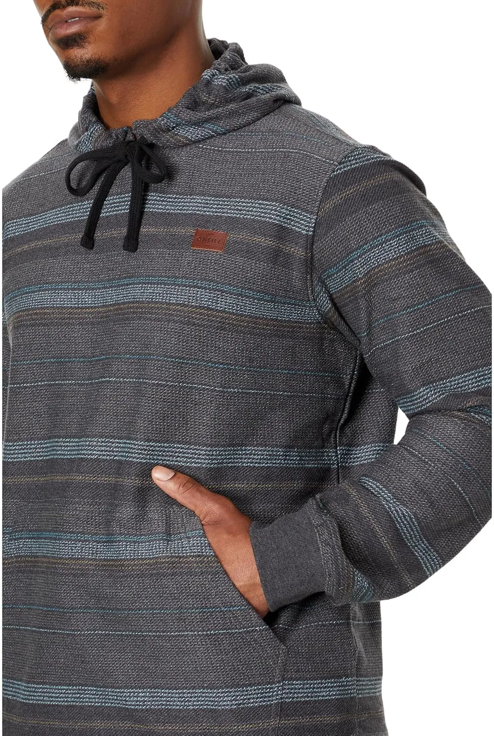 O'NEILL Men's Bavaro Stripe Pullover - Comfortable Hooded Sweatshirt for Men - Relaxed Fit with Front Pocket